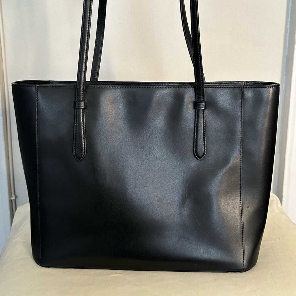 Kate Spade Large Leather Tote in Black